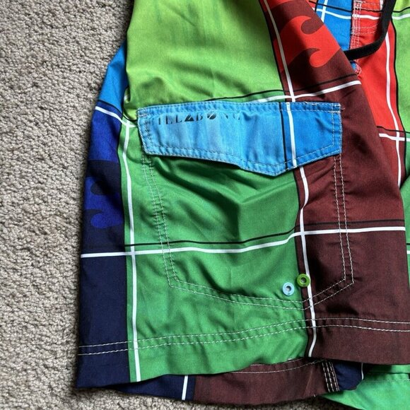 RARE Color Blocks Billabong Surf Board Shorts Sz 36 Multicolor Bright Rainbow - Picture 4 of 6